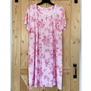 New: 3X (22W-24W) Women's Floral Nightgown w/ Pockets